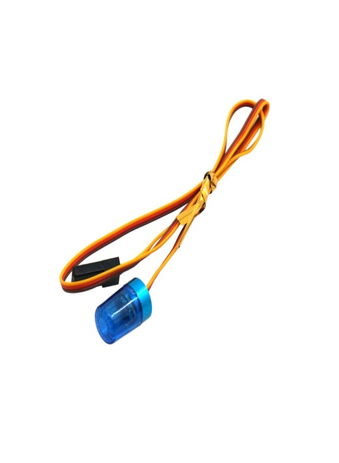 MORFUM 2PCS MORFUM Multi-Function RC Car Police LED Flash Light Alarm Lamp Flashing Rotating 5 Modes Flashing Light 13mmx18mm Lamp Decoration Compatible with 1/10 Scale TRX4 SCX10 RC Crawler Car (Blue) - Image 4